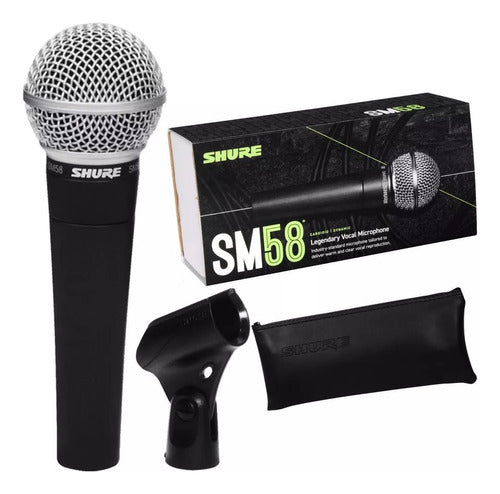 Microfone Vocal Shure Sm 58 Dinâmico  - Original #