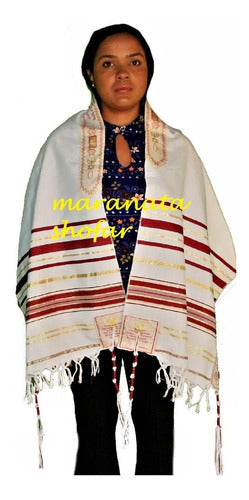 Talit Messiânico Original De Israel Com Pequenos Defeitos