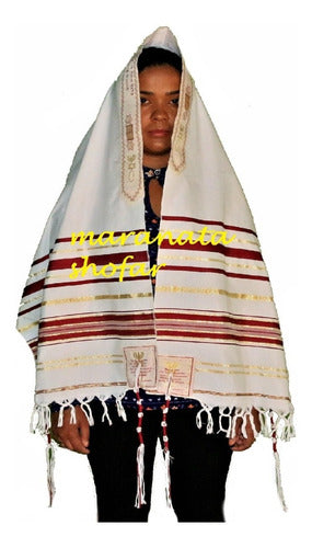 Talit Messiânico Original De Israel Com Pequenos Defeitos
