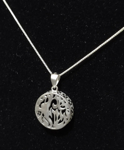 Corrente E Pingente Shema Israel Prata -  Direito De Israel