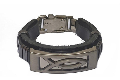 Pulseira Preta Com Simbolo Messiânico - De Israel