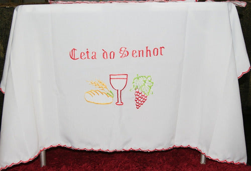 Kit Jogo De Toalhas Para Santa Ceia Bordada