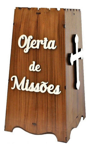 Gazofilácio Oferta De Missões Igreja Em Mdf 3mm Pintado