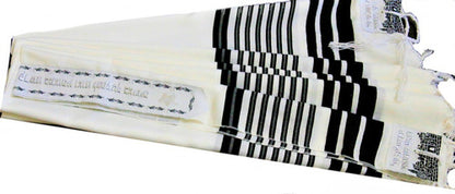 Talit Gadol Jumbo Gigante Preto 130x180cm De Israel