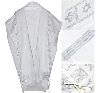 Talit Branco Infantil Ortodoxo Importado De Israel