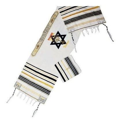 Talit Messiânico Original De Israel Com Pequenos Defeitos