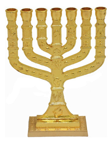 Candelabro Sete Pontas - Menora 12cm - 12 Tribos - Israel 3