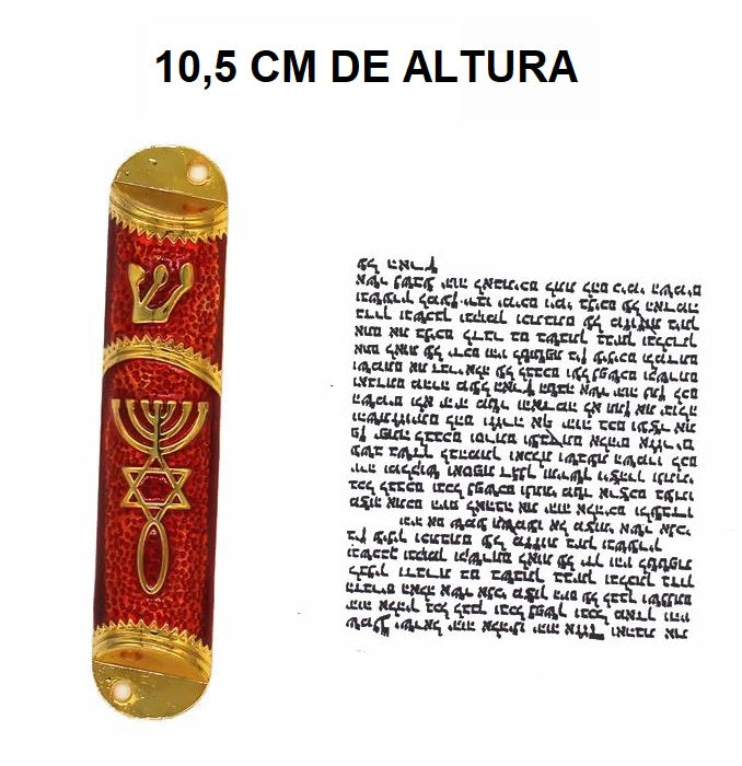 Mezuzá Judaico Luxo + Pergaminho - Importada De Israel