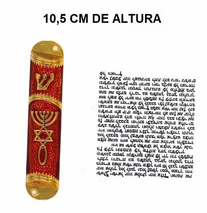 Mezuzá Judaico Luxo + Pergaminho - Importada De Israel