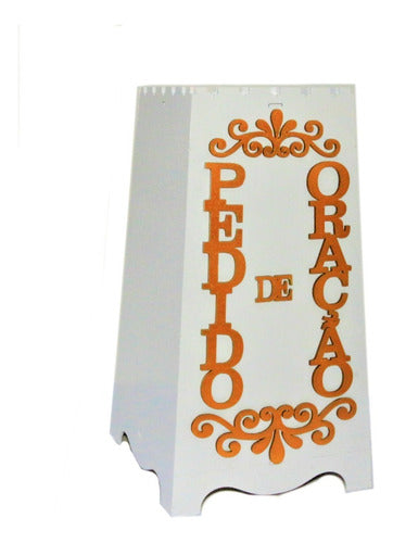 Gazofilácio Pedidos De Oração Igreja Em Mdf Pintado Branco