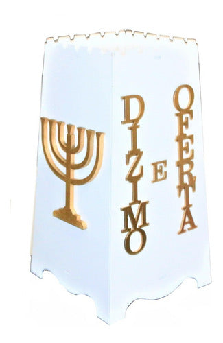 Gazofilácio Dízimos E Ofertas Igreja Em Mdf  Pintado Menorá