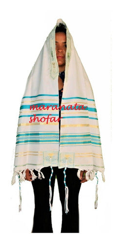 Lançamento Talit Messiânico Verde 55 X 180 Cm - De Israel