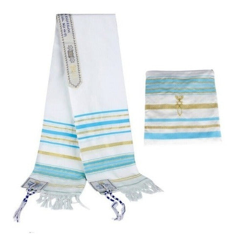 Talit Messiânico Original De Israel Com Pequenos Defeitos
