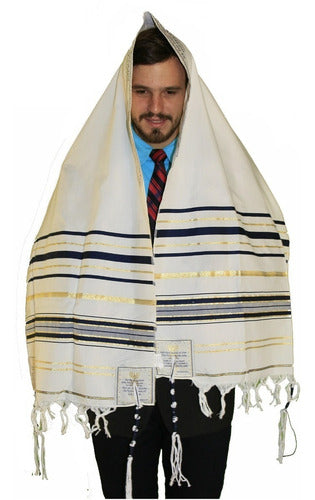 Talit Messiânico Original De Israel Com Pequenos Defeitos