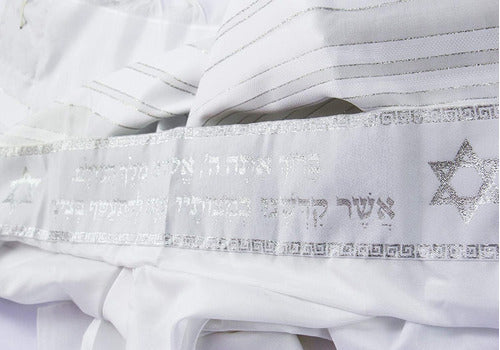 Talit Branco Infantil Ortodoxo Importado De Israel
