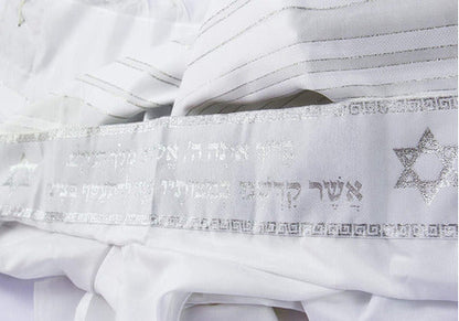 Talit Branco Infantil Ortodoxo Importado De Israel