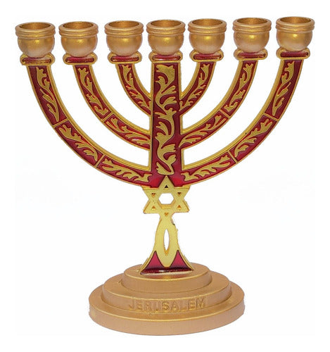 Candelabro / Menorá Simbolo Messiânico - 10cm - De Israel