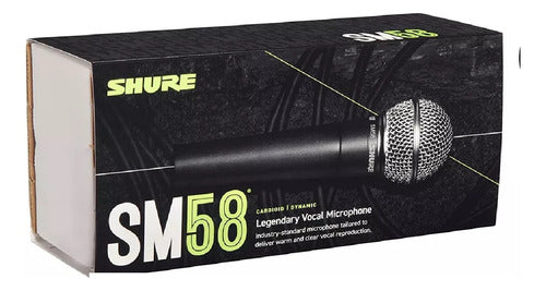 Microfone Vocal Shure Sm 58 Dinâmico  - Original #