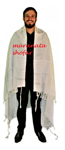 Talit Gadol Jumbo Gigante Branco 130x180cm De Israel