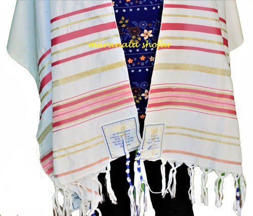 Talit Messiânico Original De Israel Com Pequenos Defeitos