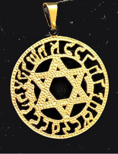 Pingente Estrela De Davi Dourado - Direito De Israel :