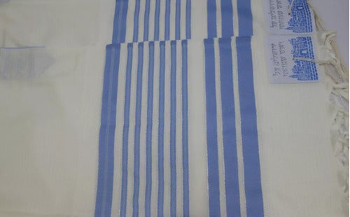 Talit Gadol Jumbo Azul 130x180 Cm - Importado De Israel