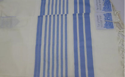 Talit Gadol Jumbo Azul 130x180 Cm - Importado De Israel
