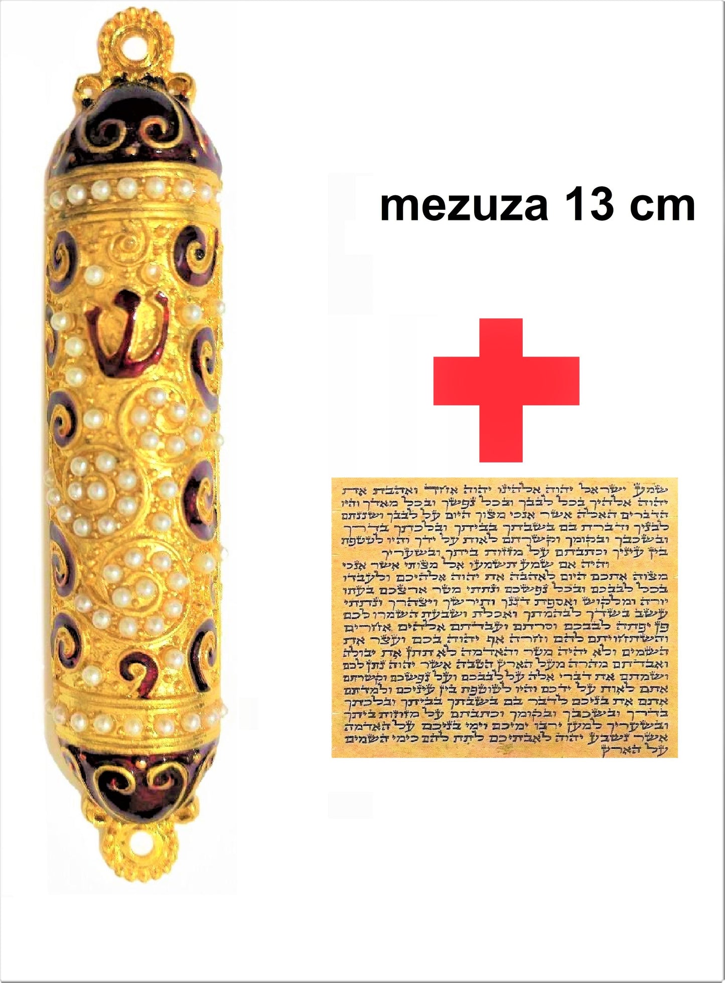 Mezuzá Judaico Luxo + Pergaminho -  Importada De Israel