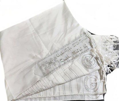 Talit Gadol Jumbo Gigante Branco 130x180cm De Israel
