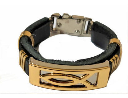 Pulseira Com Símbolo Messiânico Peixe Jesus - De Israel