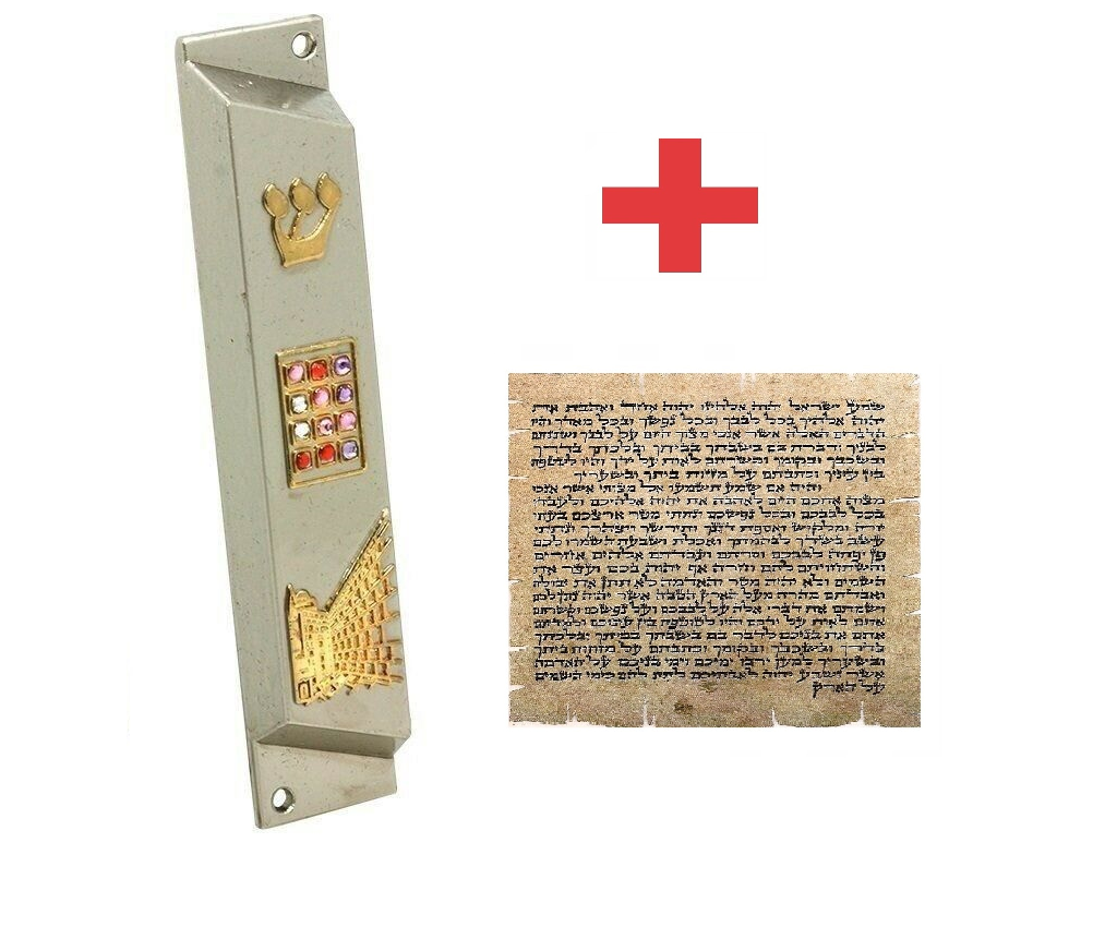 Mezuzá Judaico 10 Cm + Pergaminho - De Israel - 12 Tribos