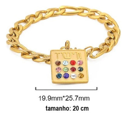 Pulseira Judaica Sacerdotal 12 Tribos De Israel