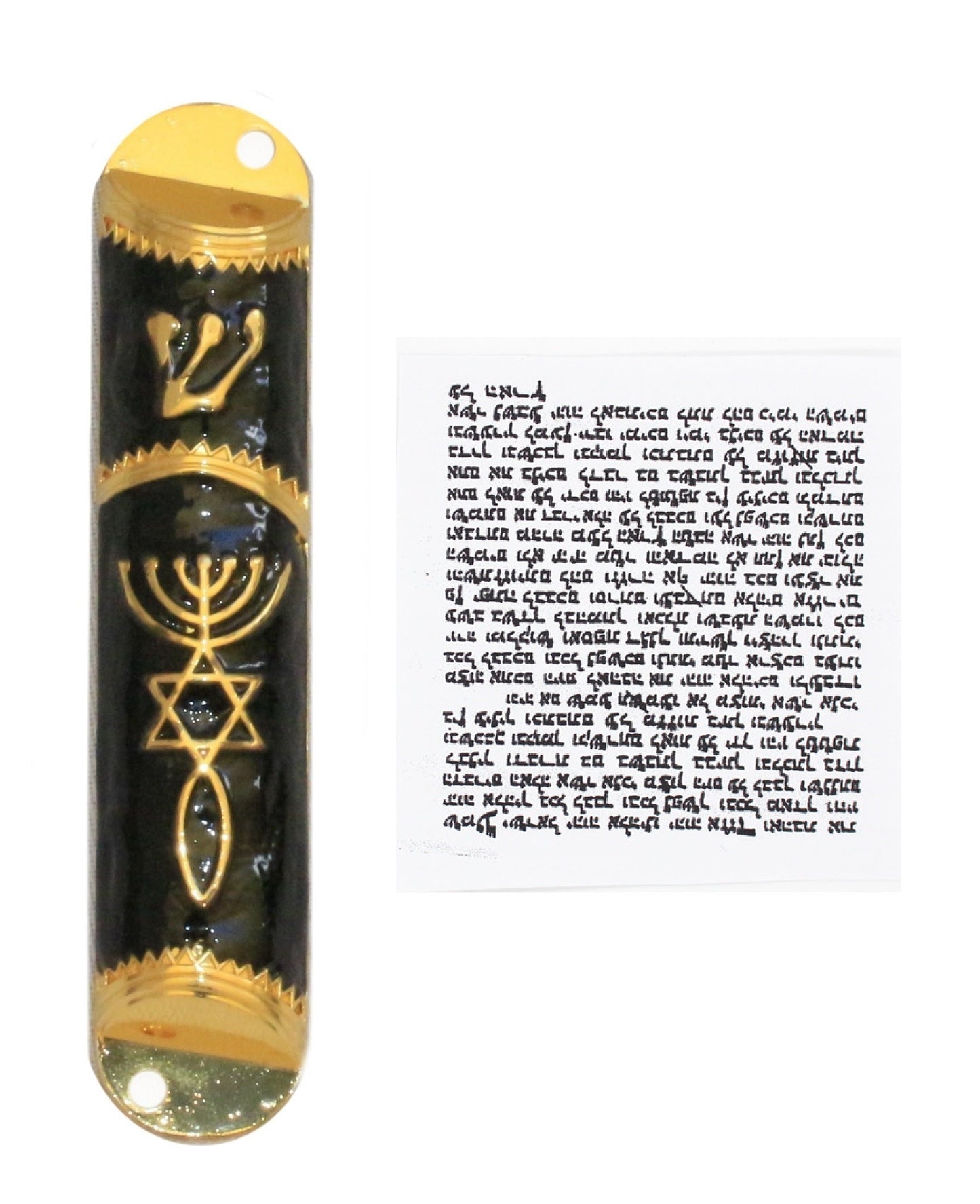 Mezuzá Judaico Luxo + Pergaminho - Importada De Israel