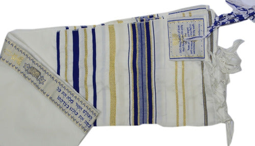 Talit Messiânico Original De Israel Com Pequenos Defeitos