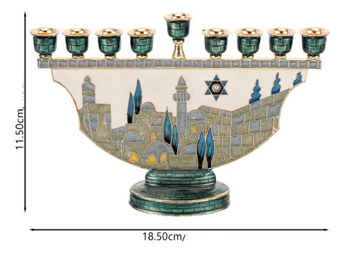 Candelabro 9 Velas - Menorá - Hanukkah Chanukiá De Israel