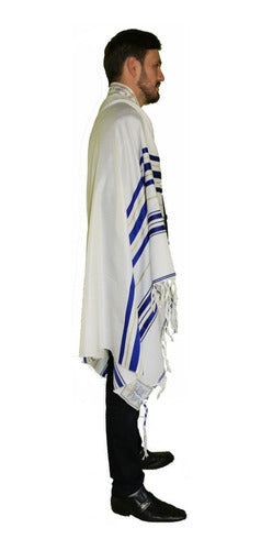 Talit Gadol Azul 110 X 160cm - De Israel