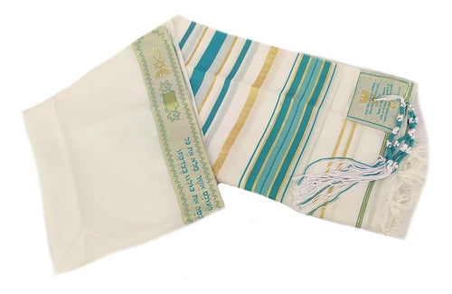 Lançamento Talit Messiânico Verde 55 X 180 Cm - De Israel