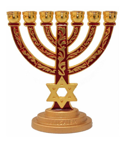 Candelabro / Menorá Estrela De Davi - De Israel