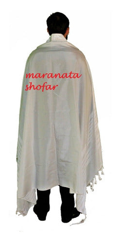 Talit Gadol Jumbo Gigante Branco 130x180cm De Israel