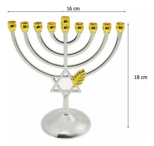 Candelabro 9 Velas - Menorá - Hanukkah Chanukiá De Israel