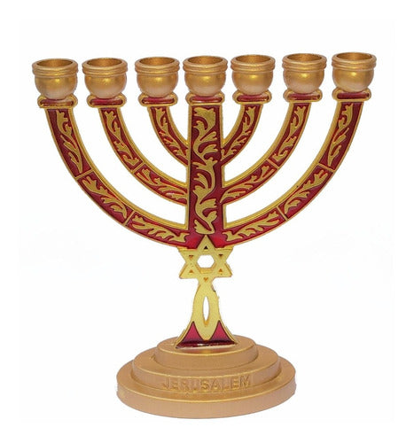 Candelabro / Menorá Simbolo Messiânico - 10cm - De Israel