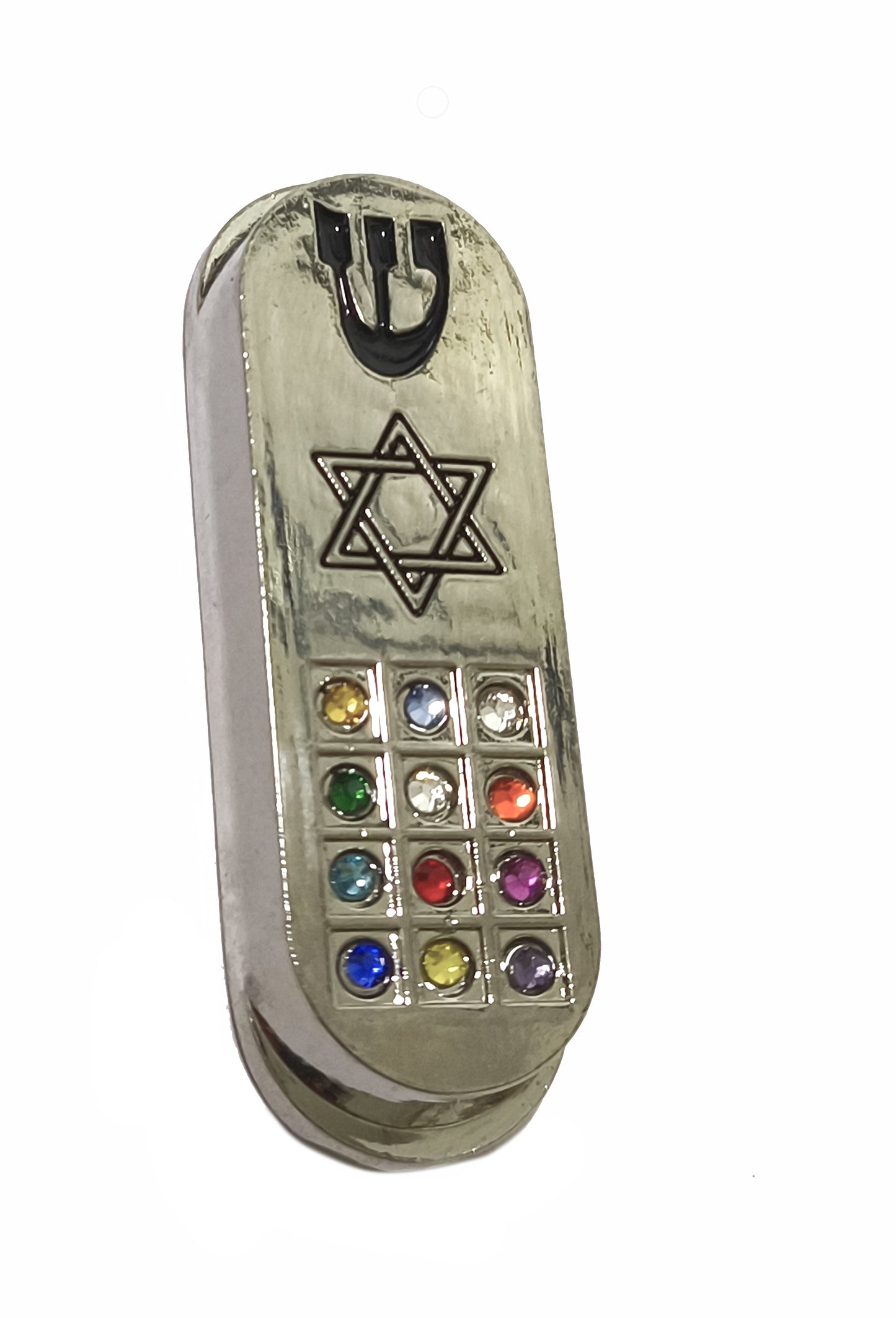 Mezuzá Judaico Para Carro Dourado