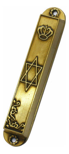 Mezuzá Judaico 8 Cm Estrela De Davi - De Israel + Pergaminho