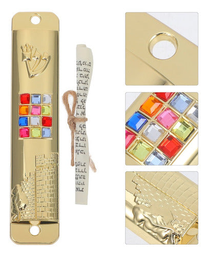 Mezuzá Judaico 10 Cm + Pergaminho - De Israel - 12 Tribos