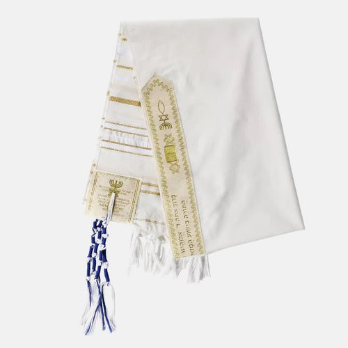 Talit Messiânico Original De Israel Com Pequenos Defeitos