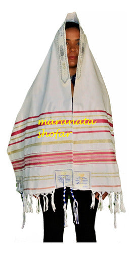 Talit Messiânico Original De Israel Com Pequenos Defeitos