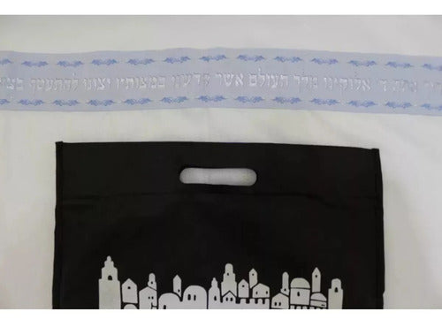 Talit Gadol Jumbo Azul 130x180 Cm - Importado De Israel