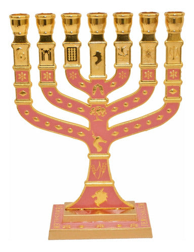 Candelabro Sete Pontas - Menora 12cm - 12 Tribos - Israel 3
