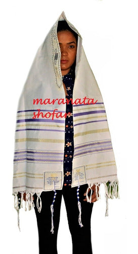 Talit Messiânico Original De Israel Com Pequenos Defeitos