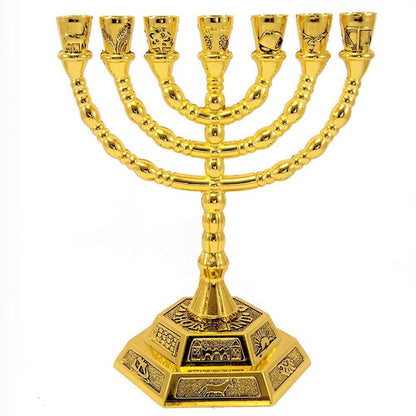 Candelabro Sete Pontas - Menora - 12 Tribos - De Israel